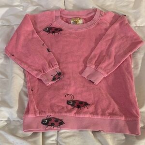 Hugo Loves Tiki Kids Pink Ladybug Terry Sweatshirt